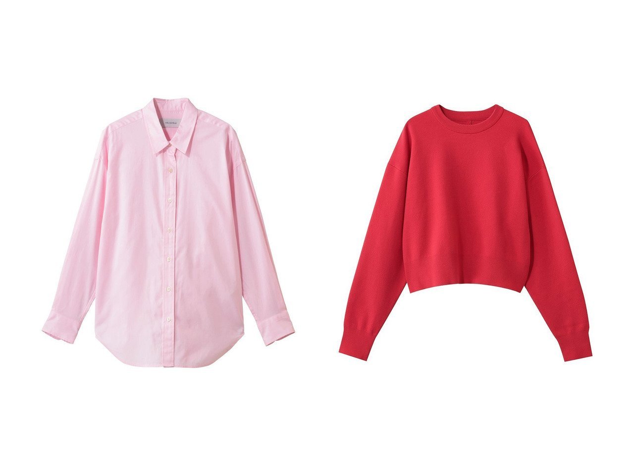 【抜け感のあるスウェットライクニットと、クリーンな佇まいが魅力の上品シャツで叶える大人の着こなし】GALLARDAGALANTE, heliopole(ガリャルダガランテ、エリオポール)の通販
 おすすめ人気トレンドファッション通販アイテム インテリア・キッズ・メンズ・レディースファッション・服の通販 founy(ファニー) 　ファッション　Fashion　レディースファッション　Fashion for Women　トップス・カットソー　Cut & Sew Tops　シャツ・ブラウス・オフィスカジュアル　Elegant Blouses & Button-Ups　ニット　Knit Tops & Sweaters　レディースパーカー・カジュアルフーディー　Casual Hoodies & Sweatshirts　カジュアルプルオーバー・ニットトップス　Pullovers & Knit Tops / Casual Pullovers　スウェット・クルーネックトップス　Sweatshirts & Crewnecks / Relaxed Fit Sweat Tops　2026年　2026　スリーブ　Sleeve, Long Sleeve / Short Sleeve　バランス　Balance, Style Balance　ボトム　Bottoms, Lower Wear　ロング　Long, Long-Length　エレガント 上品　Elegant　夏　Summer　定番　Standard, Basic Item　春　Spring　S/S・春夏　SS, Spring/Summer, Warm Season　コンパクト　Compact, Small Size　シンプル　Simple, Minimal　スウェット / スエット　Sweatshirt, Sweatwear　マニッシュ　Mannish, Boyish　新作・新入荷　New Arrivals / New In　ホワイト系　White　レッド系　Red　オレンジ系　Orange　グレー系　Gray　|ID:crp329100000226471