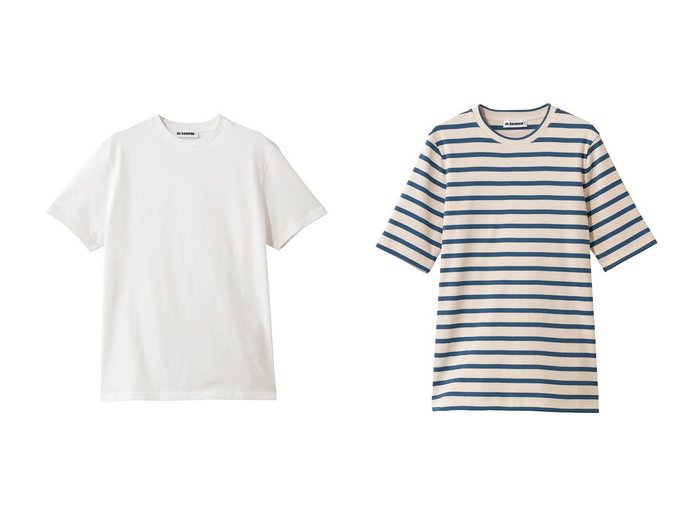 【上質なコットンと洗練シルエットで日常に寄り添う、無地とボーダーが揃うクルーネックショートスリーブTシャツ】JIL SANDER(ジル サンダー)の通販
 おすすめ人気トレンドファッション通販アイテム 人気、トレンドファッション・服の通販 founy(ファニー) ファッション Fashion レディースファッション Fashion for Women トップス・カットソー Cut & Sew Tops シャツ・ブラウス・オフィスカジュアル Elegant Blouses & Button-Ups ロングTシャツ・Tシャツ Longline T-Shirts & Tees カットソー・ベーシックTシャツ Cut-and-Sewn Tops / Stretch Tees & Basics 2026年 2026 ショート Short, Short Length シンプル Simple, Minimal スリーブ Sleeve, Long Sleeve / Short Sleeve バランス Balance, Style Balance ベーシック Basic, Essential ボトム Bottoms, Lower Wear 夏 Summer 春 Spring S/S・春夏 SS, Spring/Summer, Warm Season |ID:crp329100000226473