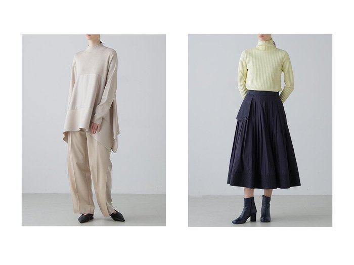 異素材切り替えと立体感で装いに奥行きを添える ニットトップスとプリーツニット 上品なバランスが魅力 ADORE(アドーア)の通販
 おすすめ人気トレンドファッション通販アイテム 人気、トレンドファッション・服の通販 founy(ファニー) ファッション Fashion レディースファッション Fashion for Women トップス・カットソー Cut & Sew Tops ニット Knit Tops & Sweaters カジュアルプルオーバー・ニットトップス Pullovers & Knit Tops / Casual Pullovers インナー Innerwear コンビ Combo, Combination Style サテン Satin, Glossy Fabric センター Center, Center Line バランス Balance, Style Balance リラックス Relax, Relaxed Fit 新作・新入荷 New Arrivals / New In |ID:crp329100000226494