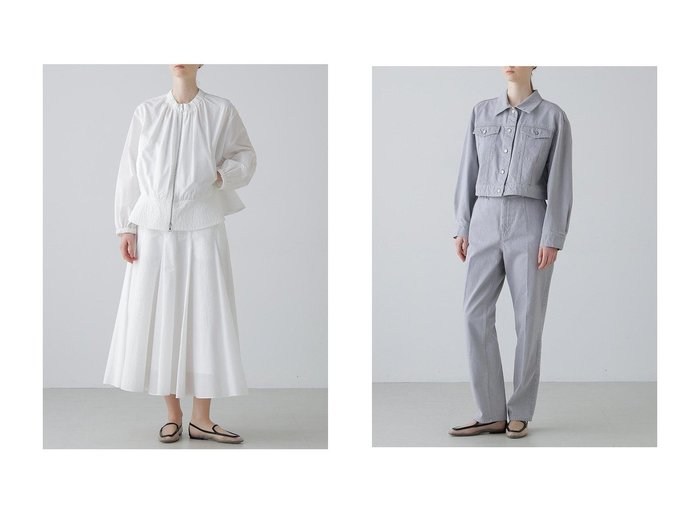 軽やかな素材感と立体フォルムで装いに表情を添える ナイロンブルゾンと洗練デニムジャケット ADORE(アドーア)の通販
 おすすめ人気トレンドファッション通販アイテム 人気、トレンドファッション・服の通販 founy(ファニー) ファッション Fashion レディースファッション Fashion for Women アウター Coat / Outerwear Collection レディースジャケット・軽アウター Jackets デニムジャケット / カジュアルアウター Denim Jackets ギャザー Gathered, Ruffled ジャケット Jacket, Outerwear タフタ Taffeta, Structured Fabric フォルム Silhouette, Form ペプラム Peplum, Flared Hem 新作・新入荷 New Arrivals / New In |ID:crp329100000226497