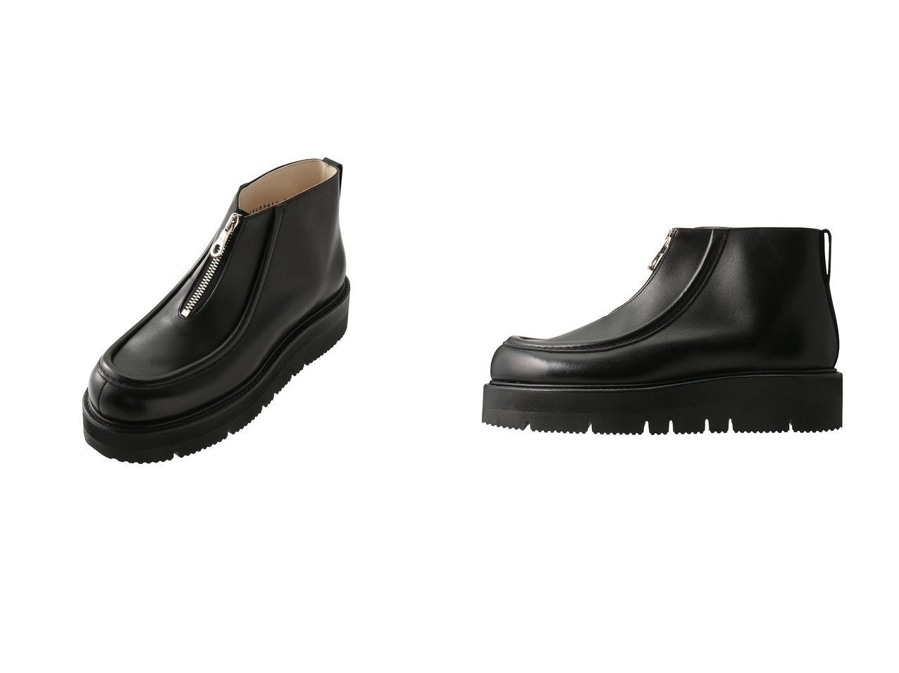 【BEAUTIFUL SHOES/ビューティフルシューズ】のFRONT-ZIP MOCCASIN おすすめ人気トレンドファッション通販アイテム インテリア・キッズ・メンズ・レディースファッション・服の通販 founy(ファニー) 　ファッション　Fashion　レディースファッション　Fashion for Women　イタリア　Italy　オイル　Body Oil　クラシカル　Classical, Vintage-Inspired　シューズ　Shoes, Footwear　ショート　Short, Short Length　トレンド　Trend, Trending Now　フロント　Front, Front Design　新作・新入荷　New Arrivals / New In　軽量　Lightweight, Ultra Light　ブラック系　Black　|ID:crp329100000226509