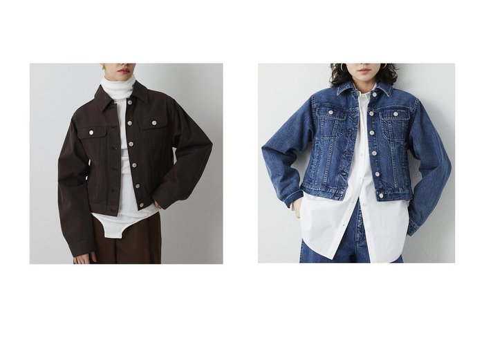 【Whim Gazette/ウィムガゼット】の【THE PAUSE】コットンツイルジャケット&【THE PAUSE】デニムジャケット おすすめ人気トレンドファッション通販アイテム 人気、トレンドファッション・服の通販 founy(ファニー) ファッション Fashion レディースファッション Fashion for Women アウター Coat / Outerwear Collection レディースジャケット・軽アウター Jackets デニムジャケット / カジュアルアウター Denim Jackets 2026年 2026 おすすめ Recommended / Our Picks インナー Innerwear コンパクト Compact, Small Size ショート Short, Short Length ジャケット Jacket, Outerwear セットアップ Set-Up, Coordinated Outfit デニム Denim, Jeans Material 夏 Summer 春 Spring S/S・春夏 SS, Spring/Summer, Warm Season |ID:crp329100000226512