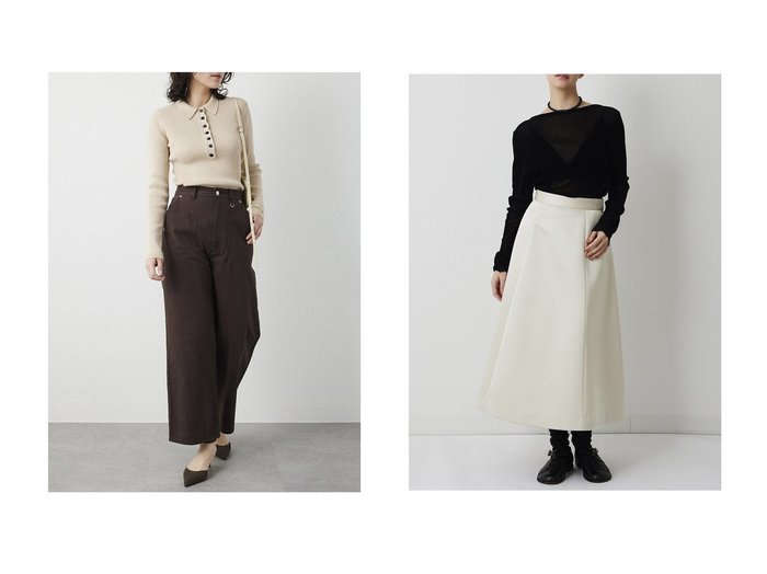 【Whim Gazette/ウィムガゼット】の【THE PAUSE】コットンツイルベイカーパンツ&【THE PAUSE】ボンディングフレアスカート おすすめ人気トレンドファッション通販アイテム 人気、トレンドファッション・服の通販 founy(ファニー) ファッション Fashion レディースファッション Fashion for Women パンツ Pants & Trousers スカート Skirts Aライン・フレアスカート A-Line & Flared Skirts 2026年 2026 おすすめ Recommended / Our Picks ストレート Straight, Straight Cut セットアップ Set-Up, Coordinated Outfit デニム Denim, Jeans Material パッチ Patch, Appliqué フロント Front, Front Design ポケット Pocket, Pocket Detail 夏 Summer 春 Spring S/S・春夏 SS, Spring/Summer, Warm Season |ID:crp329100000226518