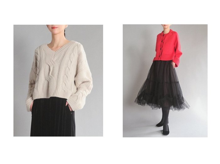 【軽やかに揺れるチュールスカートと洗えるふわとろカシミヤニットで叶える上品な冬の装い】DAISY LIN(デイジーリン)の通販
 おすすめ人気トレンドファッション通販アイテム 人気、トレンドファッション・服の通販 founy(ファニー) ファッション Fashion レディースファッション Fashion for Women トップス・カットソー Cut & Sew Tops ニット Knit Tops & Sweaters レディースパーカー・カジュアルフーディー Casual Hoodies & Sweatshirts カジュアルプルオーバー・ニットトップス Pullovers & Knit Tops / Casual Pullovers スウェット・クルーネックトップス Sweatshirts & Crewnecks / Relaxed Fit Sweat Tops スカート Skirts 洗える Machine Washable シンプル Simple, Minimal なめらか Smooth, Silky Texture 人気 Popular, Best Seller バランス Balance, Style Balance パウダー Powder, Soft Tone ラグジュアリー Luxury, Elegant リラックス Relax, Relaxed Fit ローズ Rose, Rose Motif 冬 Winter / This Winter 新作・新入荷 New Arrivals / New In |ID:crp329100000226521