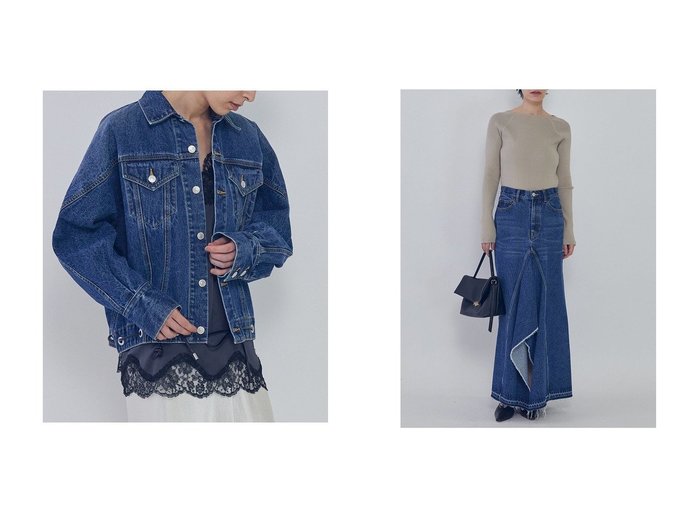 【ヴィンテージ感が映える主役デニムスカートとリラックス感のあるドルマンデニムジャケット】1er Arrondissement(プルミエ アロンディスモン)の通販
 おすすめ人気トレンドファッション通販アイテム 人気、トレンドファッション・服の通販 founy(ファニー) ファッション Fashion レディースファッション Fashion for Women アウター Coat / Outerwear Collection レディースジャケット・軽アウター Jackets デニムジャケット / カジュアルアウター Denim Jackets スカート Skirts デニムスカート・カジュアルスカート Denim Skirts ロングスカート Long Skirts / Maxi & Midi Skirts 2026年 2026 ジャケット Jacket, Outerwear デニム Denim, Jeans Material フォルム Silhouette, Form リラックス Relax, Relaxed Fit ヴィンテージ Vintage Style 夏 Summer 春 Spring S/S・春夏 SS, Spring/Summer, Warm Season |ID:crp329100000226527