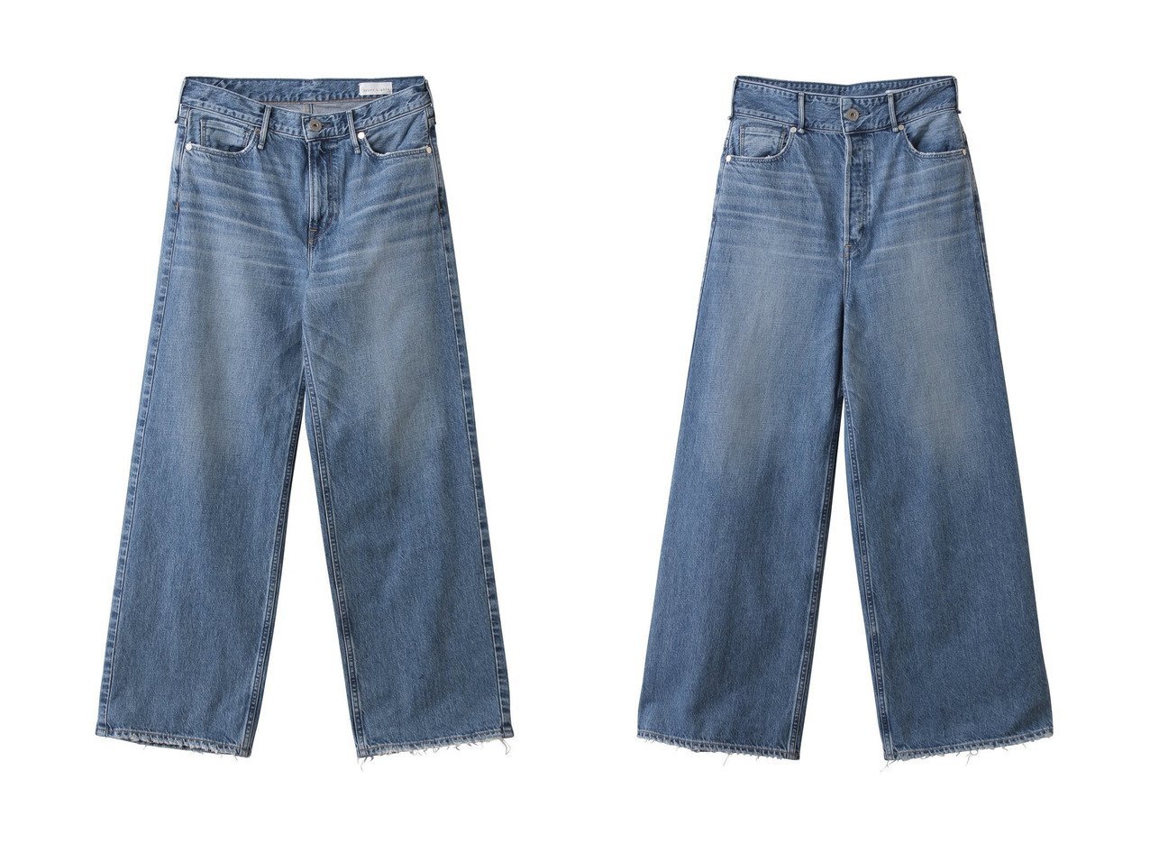 【こなれたダメージ加工とシルエットで楽しむ upper hights のデニムパンツ】1er Arrondissement(プルミエ アロンディスモン)の通販
 おすすめ人気トレンドファッション通販アイテム インテリア・キッズ・メンズ・レディースファッション・服の通販 founy(ファニー) 　ファッション　Fashion　レディースファッション　Fashion for Women　パンツ　Pants & Trousers　デニムパンツ・ジーンズ・美脚デニム　Denim Jeans & Pants　2026年　2026　おすすめ　Recommended / Our Picks　カットソー　Cut and Sewn Top　ダメージ　Distressed, Destroyed　デニム　Denim, Jeans Material　フェミニン　Feminine, Girly　リラックス　Relax, Relaxed Fit　夏　Summer　定番　Standard, Basic Item　春　Spring　S/S・春夏　SS, Spring/Summer, Warm Season　ブルー系　Blue　|ID:crp329100000226530