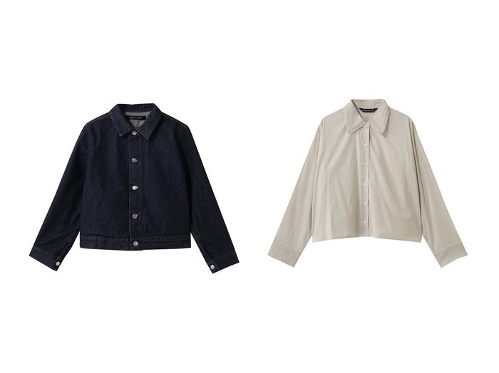 【mizuiro ind/ミズイロ インド】のpin tuck collar shirt シャツ&compact denim JK ジャケット おすすめ人気トレンドファッション通販アイテム 人気、トレンドファッション・服の通販 founy(ファニー) ファッション Fashion レディースファッション Fashion for Women アウター Coat / Outerwear Collection レディースジャケット・軽アウター Jackets トップス・カットソー Cut & Sew Tops シャツ・ブラウス・オフィスカジュアル Elegant Blouses & Button-Ups 2026年 2026 おすすめ Recommended / Our Picks コンパクト Compact, Small Size ジャケット Jacket, Outerwear スラックス Slacks, Dress Pants スリーブ Sleeve, Long Sleeve / Short Sleeve セットアップ Set-Up, Coordinated Outfit デニム Denim, Jeans Material ロング Long, Long-Length ワイド Wide, Wide Fit 夏 Summer 春 Spring S/S・春夏 SS, Spring/Summer, Warm Season |ID:crp329100000226542