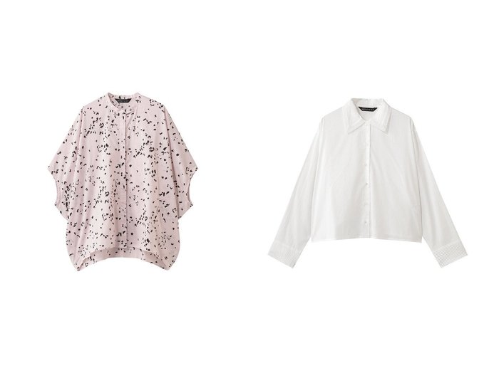 【mizuiro ind/ミズイロ インド】のprint stand collar cocoon shirt シャツ&pin tuck collar shirt シャツ おすすめ人気トレンドファッション通販アイテム 人気、トレンドファッション・服の通販 founy(ファニー) ファッション Fashion レディースファッション Fashion for Women トップス・カットソー Cut & Sew Tops シャツ・ブラウス・オフィスカジュアル Elegant Blouses & Button-Ups 2026年 2026 スタンド Stand Collar, Upright Stand スリーブ Sleeve, Long Sleeve / Short Sleeve プリント Print, Printed Pattern ロング Long, Long-Length 夏 Summer 春 Spring S/S・春夏 SS, Spring/Summer, Warm Season |ID:crp329100000226543