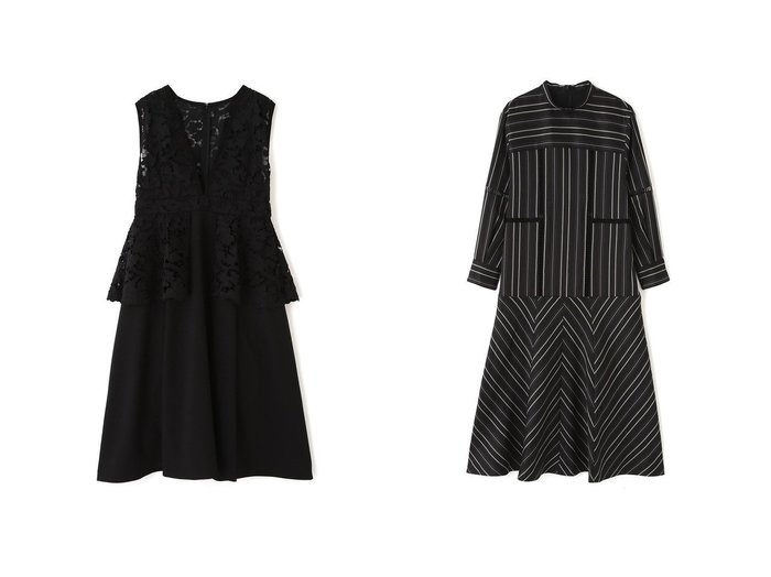 【ADORE/アドーア】のマルチストライプジャガードワンピース&ベリーレースワンピース おすすめ人気トレンドファッション通販アイテム 人気、トレンドファッション・服の通販 founy(ファニー) 　ファッション　Fashion　レディースファッション　Fashion for Women　ワンピース　Dresses　チュニック　Tunic Tops & Dresses　2026年　2026　ケミカル　Chemical, Chemical Wash　チュニック　Tunic, Long Top　ドレープ　Drape, Draping Fabric　ペプラム　Peplum, Flared Hem　レース　Lace, Lace Fabric　ロング　Long, Long-Length　エレガント 上品　Elegant　夏　Summer　春　Spring　S/S・春夏　SS, Spring/Summer, Warm Season　無地　Plain, Solid Color　ジャカード／ジャガード　Jacquard, Woven Pattern　ストライプ　Stripe, Striped Pattern　ボーダー　Border, Stripe　|ID:crp329100000226546