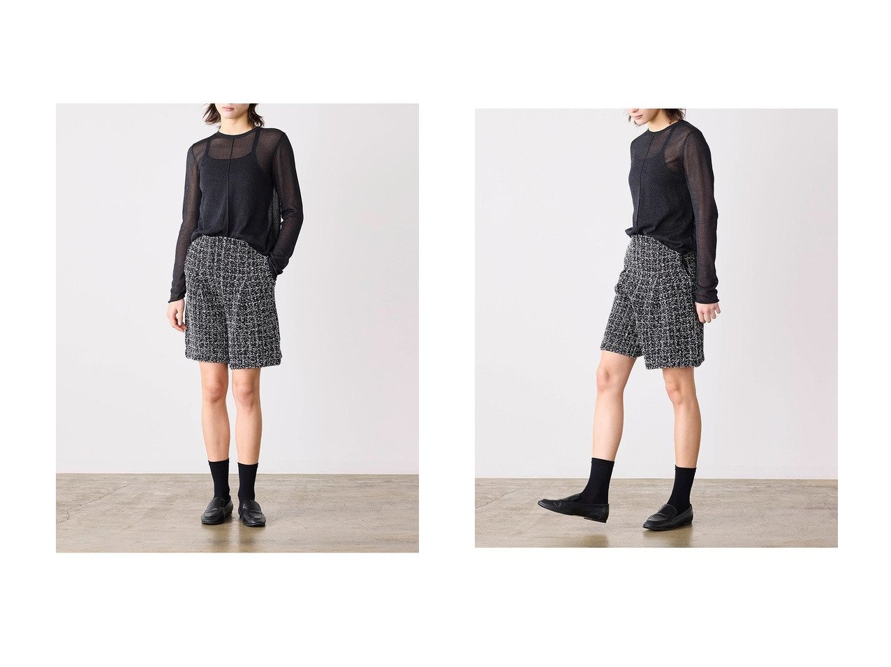 【ツイードニットのフリンジが華やかに映えるハイウエストショートパンツで大人の装いに軽やかな表情を】MARILYN MOON(マリリンムーン)の通販
 おすすめ人気トレンドファッション通販アイテム インテリア・キッズ・メンズ・レディースファッション・服の通販 founy(ファニー) 　ファッション　Fashion　レディースファッション　Fashion for Women　パンツ　Pants & Trousers　ショートパンツ・ハーフパンツ　High-Waisted & Relaxed Shorts　2026年　2026　エレガント 上品　Elegant　オケージョン　Occasion Wear　ショート　Short, Short Length　ツイード　Twill, Twill Weave　フリンジ　Fringe, Tassel　モダン　Modern, Contemporary　夏　Summer　春　Spring　S/S・春夏　SS, Spring/Summer, Warm Season　ホワイト系　White　ブラック系　Black　|ID:crp329100000226550