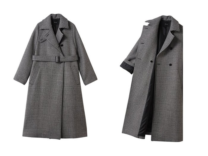 【トレンチライクなデザインとグレンチェック柄がクラシカルに映えるスプリットラグランロングコートで大人の華やぎを】allureville(アルアバイル)の通販
 おすすめ人気トレンドファッション通販アイテム 人気、トレンドファッション・服の通販 founy(ファニー) ファッション Fashion レディースファッション Fashion for Women アウター Coat / Outerwear Collection コート・ロングコート・ピーコート Long Coats, Peacoats & More 2026年 2026 クラシカル Classical, Vintage-Inspired スリーブ Sleeve, Long Sleeve / Short Sleeve チェック Check, Plaid, Tartan ロング Long, Long-Length 夏 Summer 春 Spring S/S・春夏 SS, Spring/Summer, Warm Season |ID:crp329100000226584