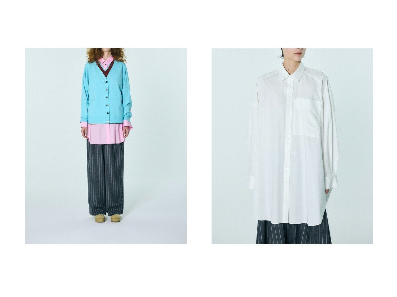 【後ろ姿まで美しく映える立体ドレープと上質素材が魅力のチュニック丈スリットシャツで洗練された佇まい】ENFOLD(エンフォルド)の通販
 おすすめ人気トレンドファッション通販アイテム インテリア・キッズ・メンズ・レディースファッション・服の通販 founy(ファニー) 　ファッション　Fashion　レディースファッション　Fashion for Women　トップス・カットソー　Cut & Sew Tops　シャツ・ブラウス・オフィスカジュアル　Elegant Blouses & Button-Ups　ロングTシャツ・Tシャツ　Longline T-Shirts & Tees　インド　Indian Textile　スリーブ　Sleeve, Long Sleeve / Short Sleeve　チュニック　Tunic, Long Top　ドレープ　Drape, Draping Fabric　バランス　Balance, Style Balance　パターン　Pattern, Design Print　ベスト　Vest, Waistcoat　ベーシック　Basic, Essential　ロング　Long, Long-Length　新作・新入荷　New Arrivals / New In　レッド系　Red　ホワイト系　White　|ID:crp329100000226590