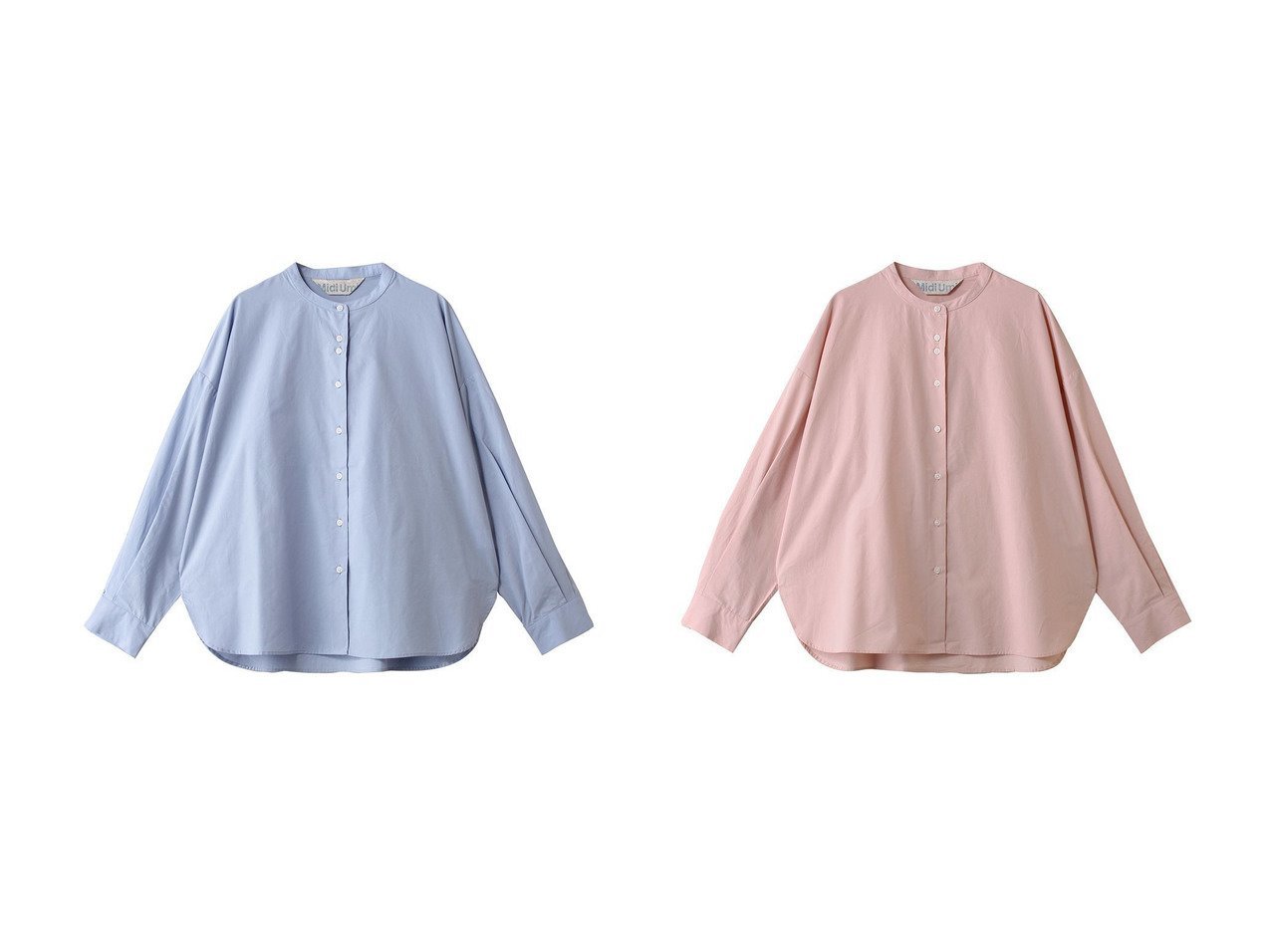 【ショート丈とバンドカラーが今の気分に寄り添うコットンシャツで幅広い着こなしに活躍】MidiUmi(ミディウミ)の通販
 おすすめ人気トレンドファッション通販アイテム インテリア・キッズ・メンズ・レディースファッション・服の通販 founy(ファニー) 　ファッション　Fashion　レディースファッション　Fashion for Women　トップス・カットソー　Cut & Sew Tops　シャツ・ブラウス・オフィスカジュアル　Elegant Blouses & Button-Ups　インナー　Innerwear　ショート　Short, Short Length　シンプル　Simple, Minimal　スリーブ　Sleeve, Long Sleeve / Short Sleeve　トレンド　Trend, Trending Now　ベスト　Vest, Waistcoat　ロング　Long, Long-Length　新作・新入荷　New Arrivals / New In　ホワイト系　White　ブルー系　Blue　レッド系　Red　|ID:crp329100000226591