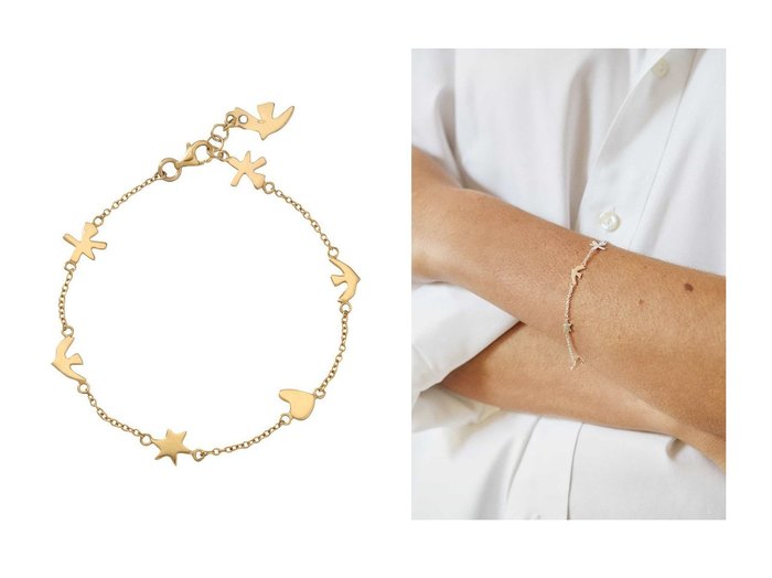 【上質なゴールドの輝きと星型モチーフが知的な印象を添える華奢なブレスレットで日常に寄り添う装い】CECILE ET JEANNE(セシル エ ジャンヌ)の通販
 おすすめ人気トレンドファッション通販アイテム 人気、トレンドファッション・服の通販 founy(ファニー) ファッション Fashion レディースファッション Fashion for Women ジュエリー Jewelry チェーン＆カフブレスレット Cuff & Chain Bracelets バングル・カフブレスレット Bangles & Cuff Bracelets なめらか Smooth, Silky Texture コスチューム Costume, Outfit シルバー Silver, Metallic Silver ジュエリー Jewelry, Accessories フィット Fit, Slim Fit ブレスレット Bracelet, Wristband モチーフ Motif, Design Theme 新作・新入荷 New Arrivals / New In |ID:crp329100000226595