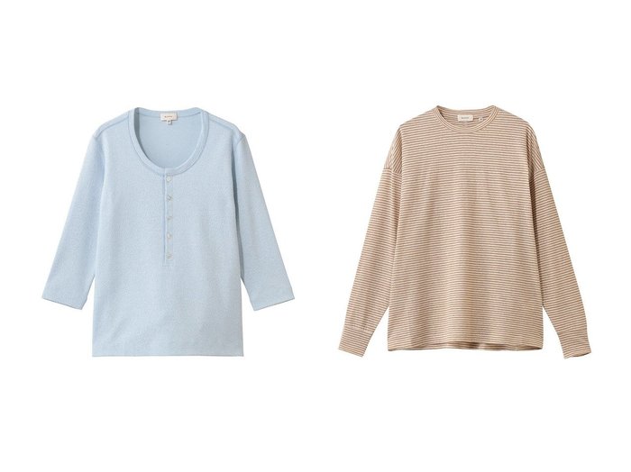 【BLAMINK/ブラミンク】のヘンリーネックハーフスリーブ&マルチボーダーロングスリーブ おすすめ人気トレンドファッション通販アイテム 人気、トレンドファッション・服の通販 founy(ファニー) ファッション Fashion レディースファッション Fashion for Women トップス・カットソー Cut & Sew Tops シャツ・ブラウス・オフィスカジュアル Elegant Blouses & Button-Ups ロングTシャツ・Tシャツ Longline T-Shirts & Tees カットソー・ベーシックTシャツ Cut-and-Sewn Tops / Stretch Tees & Basics 2026年 2026 コンパクト Compact, Small Size ショート Short, Short Length スリーブ Sleeve, Long Sleeve / Short Sleeve トレンド Trend, Trending Now ボトム Bottoms, Lower Wear ラウンド Round, Round Neck 夏 Summer 春 Spring S/S・春夏 SS, Spring/Summer, Warm Season |ID:crp329100000226598