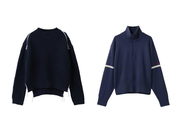 【BLAMINK/ブラミンク】の3Gクルーネックロングスリーブニット&ハーフジップロングスリーブニット おすすめ人気トレンドファッション通販アイテム 人気、トレンドファッション・服の通販 founy(ファニー) ファッション Fashion レディースファッション Fashion for Women トップス・カットソー Cut & Sew Tops ニット Knit Tops & Sweaters カジュアルプルオーバー・ニットトップス Pullovers & Knit Tops / Casual Pullovers 2026年 2026 おすすめ Recommended / Our Picks インナー Innerwear シンプル Simple, Minimal スリット Slit, Slit Detail ワイド Wide, Wide Fit 夏 Summer 定番 Standard, Basic Item 春 Spring S/S・春夏 SS, Spring/Summer, Warm Season |ID:crp329100000226599