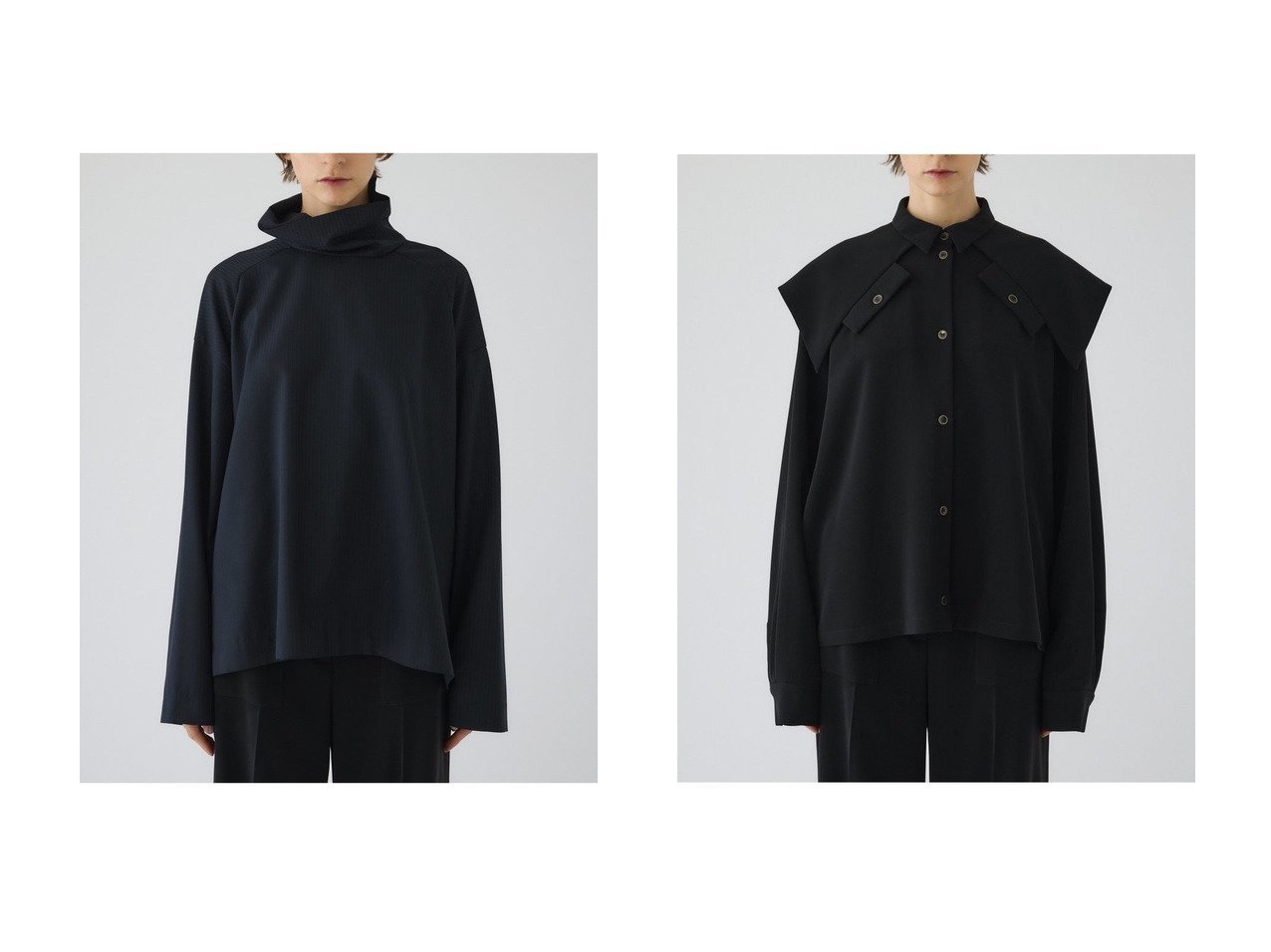 【縦ラインが映えるピンストライププルオーバーと重厚感を備えたエッセンシャルシャツ】RIM.ARK(リムアーク)の通販
 おすすめ人気トレンドファッション通販アイテム インテリア・キッズ・メンズ・レディースファッション・服の通販 founy(ファニー) 　ファッション　Fashion　レディースファッション　Fashion for Women　トップス・カットソー　Cut & Sew Tops　ニット　Knit Tops & Sweaters　カジュアルプルオーバー・ニットトップス　Pullovers & Knit Tops / Casual Pullovers　シャツ・ブラウス・オフィスカジュアル　Elegant Blouses & Button-Ups　2026年　2026　ストライプ　Stripe, Striped Pattern　モダン　Modern, Contemporary　リラックス　Relax, Relaxed Fit　夏　Summer　春　Spring　S/S・春夏　SS, Spring/Summer, Warm Season　ジャケット　Jacket, Outerwear　ストレッチ　Stretch, Stretchy Fabric　スリーブ　Sleeve, Long Sleeve / Short Sleeve　セットアップ　Set-Up, Coordinated Outfit　フラップ　Flap, Flap Pocket　フロント　Front, Front Design　マニッシュ　Mannish, Boyish　ロング　Long, Long-Length　おすすめ　Recommended / Our Picks　ブラック系　Black　ブルー系　Blue　|ID:crp329100000226607