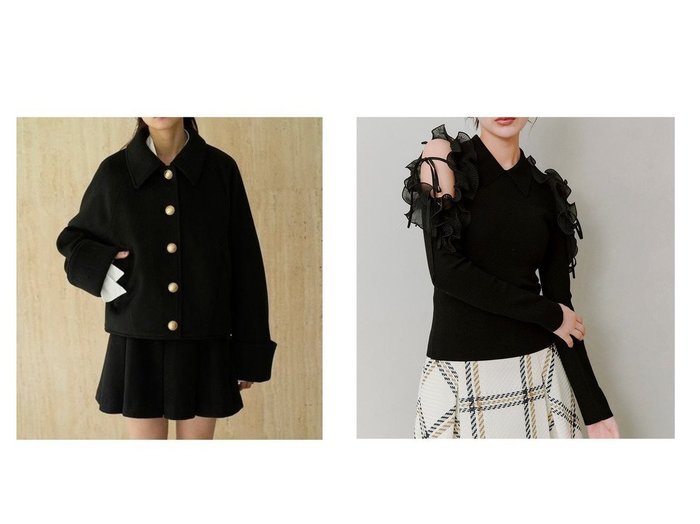 【クラシカルとモードを品よく纏うジャケットとニット　メタルボタンとプリーツフリルが引き立つ洗練スタイル】SNIDEL(スナイデル)の通販
 おすすめ人気トレンドファッション通販アイテム 人気、トレンドファッション・服の通販 founy(ファニー) ファッション Fashion レディースファッション Fashion for Women アウター Coat / Outerwear Collection レディースジャケット・軽アウター Jackets トップス・カットソー Cut & Sew Tops ニット Knit Tops & Sweaters カジュアルプルオーバー・ニットトップス Pullovers & Knit Tops / Casual Pullovers クラシカル Classical, Vintage-Inspired ジャケット Jacket, Outerwear ストレート Straight, Straight Cut スマート Smart, Elegant セットアップ Set-Up, Coordinated Outfit プリーツ Pleats, Pleated ポケット Pocket, Pocket Detail ミニスカート Mini Skirt, Short Skirt メタル Metal, Metal Parts おすすめ Recommended / Our Picks |ID:crp329100000226620