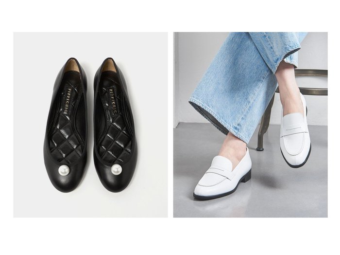 【王道のコインローファーとパールが映えるフラットシューズで楽しむ、上品で歩きやすい足元】UNITED ARROWS(ユナイテッドアローズ)の通販
 おすすめ人気トレンドファッション通販アイテム 人気、トレンドファッション・服の通販 founy(ファニー) ファッション Fashion レディースファッション Fashion for Women インソール Shoe Insole キルティング Quilted, Quilting シューズ Shoes, Footwear シンプル Simple, Minimal パール Pearl, Pearl Accent フェミニン Feminine, Girly フラット Flat, Flat Shoes エレガント 上品 Elegant ビジネス 仕事 通勤 Business / Work / Commuting |ID:crp329100000226646