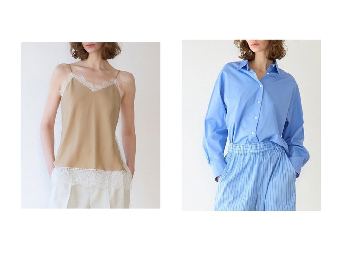 【リバーレースキャミソールとエッセンシャルレギュラーシャツで楽しむ上品なレイヤードスタイル】martinique(マルティニーク)の通販
 おすすめ人気トレンドファッション通販アイテム 人気、トレンドファッション・服の通販 founy(ファニー) ファッション Fashion レディースファッション Fashion for Women トップス・カットソー Cut & Sew Tops キャミソール&ノースリーブ Camisoles & Sleeveless Tops シャツ・ブラウス・オフィスカジュアル Elegant Blouses & Button-Ups ロングTシャツ・Tシャツ Longline T-Shirts & Tees カットソー・ベーシックTシャツ Cut-and-Sewn Tops / Stretch Tees & Basics インナー Innerwear 春 Spring カットソー Cut and Sewn Top キャミソール Camisole, Spaghetti Strap Top スリット Slit, Slit Detail タンク Tank Top, Sleeveless Top バランス Balance, Style Balance フィット Fit, Slim Fit レース Lace, Lace Fabric S/S・春夏 SS, Spring/Summer, Warm Season おすすめ Recommended / Our Picks 夏 Summer エレガント 上品 Elegant 2026年 2026 コンパクト Compact, Small Size スタンダード Standard, Basic スリーブ Sleeve, Long Sleeve / Short Sleeve レギュラー Regular, Standard Fit ロング Long, Long-Length |ID:crp329100000226668