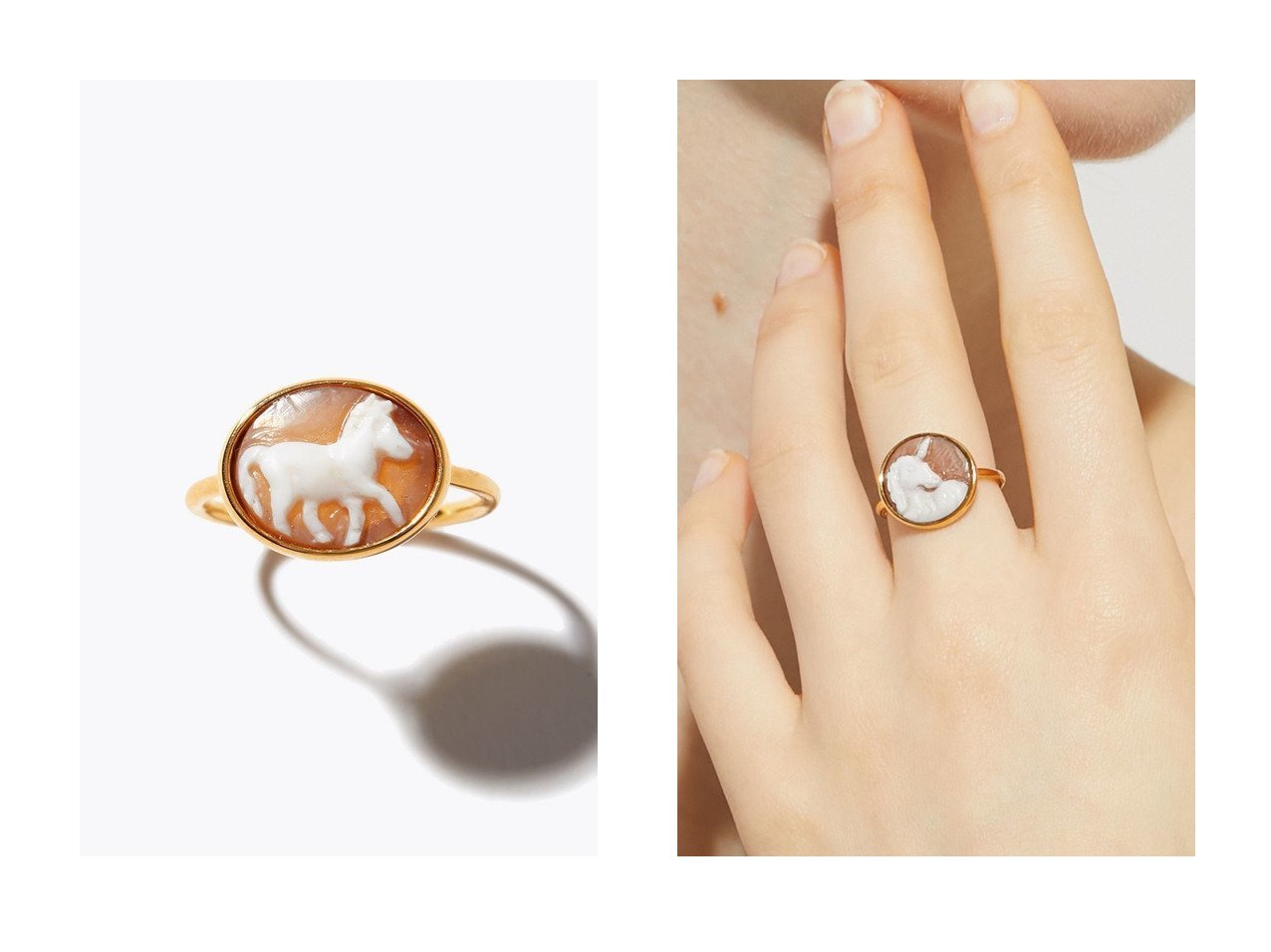 【立体的なシェルカメオが映えるユニコーンとホースモチーフのリングで楽しむ上品な手仕事ジュエリー】ARTIDA OUD(アルティーダ ウード)の通販
 おすすめ人気トレンドファッション通販アイテム インテリア・キッズ・メンズ・レディースファッション・服の通販 founy(ファニー) 　ファッション　Fashion　レディースファッション　Fashion for Women　2026年　2026　イタリア　Italy　ハンド　Hand, Handmade　モチーフ　Motif, Design Theme　夏　Summer　春　Spring　S/S・春夏　SS, Spring/Summer, Warm Season　レッド系　Red　|ID:crp329100000226672