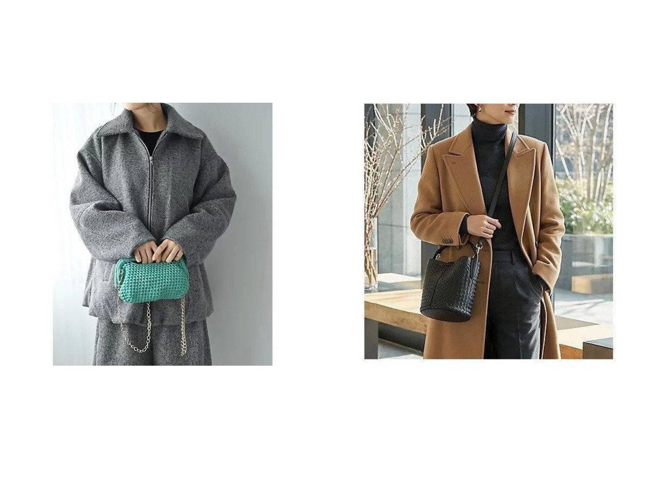 【編み込みレザーが映える本革バケットバッグとかぎ編みクラッチ 立体的な表情で装いに自然な奥行きを添えるバッグ】STYLE DELI(スタイルデリ)の通販
 おすすめ人気トレンドファッション通販アイテム インテリア・キッズ・メンズ・レディースファッション・服の通販 founy(ファニー) 　ファッション　Fashion　レディースファッション　Fashion for Women　バッグ　Bags　クラッチ　Clutch, Clutch Bag　シンプル　Simple, Minimal　ジャケット　Jacket, Outerwear　セットアップ　Set-Up, Coordinated Outfit　バランス　Balance, Style Balance　おすすめ　Recommended / Our Picks　旅行　Travel　インナー　Innerwear　巾着　Drawstring Bag, Kinchaku　ショルダー　Shoulder, Shoulder Strap　ドローストリング　Drawstring, Pull Cord　ハンド　Hand, Handmade　ブラウン系　Brown　ブラック系　Black　グリーン系　Green　|ID:crp329100000226686