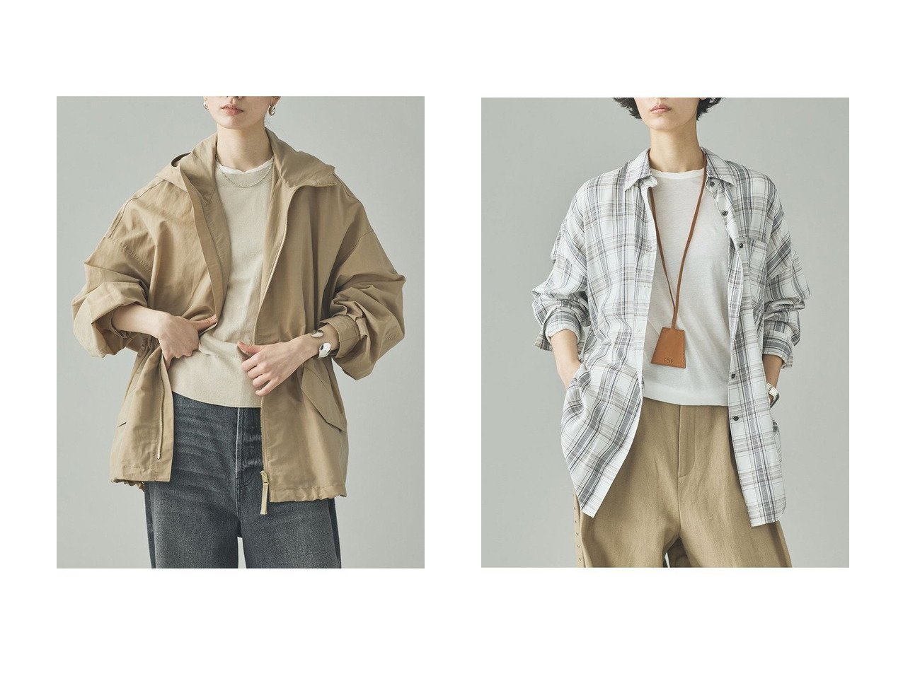 上品な素材感とシルエットで着こなしを広げるブルゾンとチェックシャツ Curensology(カレンソロジー)の通販
 おすすめ人気トレンドファッション通販アイテム インテリア・キッズ・メンズ・レディースファッション・服の通販 founy(ファニー) 　ファッション　Fashion　レディースファッション　Fashion for Women　アウター　Coat / Outerwear Collection　レディースジャケット・軽アウター　Jackets　ブルゾンジャケット・スポーティアウター　Blouson Jackets　トップス・カットソー　Cut & Sew Tops　シャツ・ブラウス・オフィスカジュアル　Elegant Blouses & Button-Ups　2026年　2026　ジャケット　Jacket, Outerwear　ブルゾン　Blouson, Bomber Jacket　ベーシック　Basic, Essential　エレガント 上品　Elegant　夏　Summer　定番　Standard, Basic Item　春　Spring　S/S・春夏　SS, Spring/Summer, Warm Season　ブラック系　Black　ベージュ系　Beige　ホワイト系　White　|ID:crp329100000226693