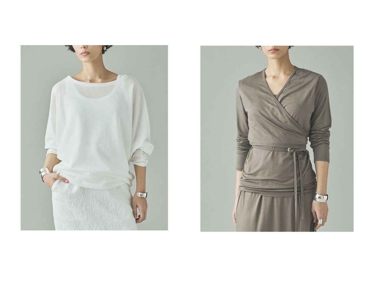 軽やかな透け感と美しいドレープで装いに表情を添えるトップス Curensology(カレンソロジー)の通販
 おすすめ人気トレンドファッション通販アイテム インテリア・キッズ・メンズ・レディースファッション・服の通販 founy(ファニー) 　ファッション　Fashion　レディースファッション　Fashion for Women　トップス・カットソー　Cut & Sew Tops　シャツ・ブラウス・オフィスカジュアル　Elegant Blouses & Button-Ups　ロングTシャツ・Tシャツ　Longline T-Shirts & Tees　カジュアルプルオーバー・ニットトップス　Pullovers & Knit Tops / Casual Pullovers　カットソー・ベーシックTシャツ　Cut-and-Sewn Tops / Stretch Tees & Basics　2026年　2026　アクセサリー　Fashion Accessories　シアー　Sheer, See-Through　スリット　Slit, Slit Detail　スリーブ　Sleeve, Long Sleeve / Short Sleeve　ロング　Long, Long-Length　夏　Summer　春　Spring　S/S・春夏　SS, Spring/Summer, Warm Season　ホワイト系　White　ブラック系　Black　|ID:crp329100000226694