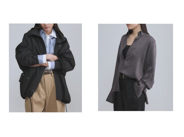 モードな佇まいと美しい落ち感で大人の装いを引き立てるブラウスとブルゾン Chaos(カオス)の通販
 おすすめ人気トレンドファッション通販アイテム 人気、トレンドファッション・服の通販 founy(ファニー) ファッション Fashion レディースファッション Fashion for Women アウター Coat / Outerwear Collection レディースジャケット・軽アウター Jackets ブルゾンジャケット・スポーティアウター Blouson Jackets トップス・カットソー Cut & Sew Tops シャツ・ブラウス・オフィスカジュアル Elegant Blouses & Button-Ups 春 Spring ジャケット Jacket, Outerwear スペシャル Special, Limited Edition タフタ Taffeta, Structured Fabric ドット Polka Dot, Dot Pattern ドローコード Drawcord, Drawstring Cord 定番 Standard, Basic Item フロント Front, Front Design ブルゾン Blouson, Bomber Jacket 別注 Limited Edition, Custom Order ミリタリー Military, Army Style S/S・春夏 SS, Spring/Summer, Warm Season 夏 Summer 2026年 2026 なめらか Smooth, Silky Texture カフス Cuff Design シンプル Simple, Minimal スリット Slit, Slit Detail スリーブ Sleeve, Long Sleeve / Short Sleeve リラックス Relax, Relaxed Fit ロング Long, Long-Length |ID:crp329100000226716