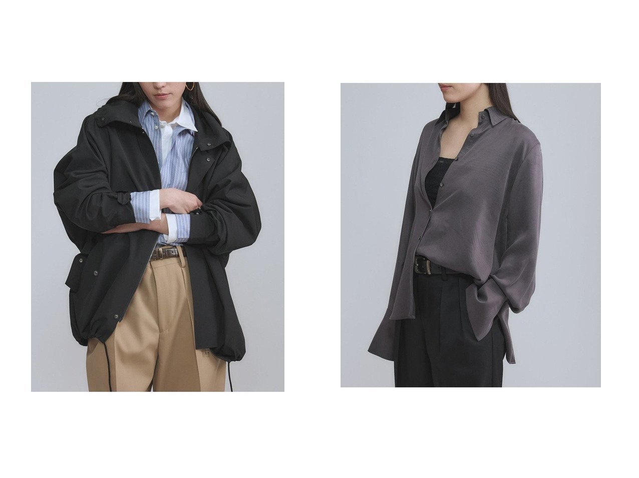 モードな佇まいと美しい落ち感で大人の装いを引き立てるブラウスとブルゾン Chaos(カオス)の通販
 おすすめ人気トレンドファッション通販アイテム インテリア・キッズ・メンズ・レディースファッション・服の通販 founy(ファニー) 　ファッション　Fashion　レディースファッション　Fashion for Women　アウター　Coat / Outerwear Collection　レディースジャケット・軽アウター　Jackets　ブルゾンジャケット・スポーティアウター　Blouson Jackets　トップス・カットソー　Cut & Sew Tops　シャツ・ブラウス・オフィスカジュアル　Elegant Blouses & Button-Ups　春　Spring　ジャケット　Jacket, Outerwear　スペシャル　Special, Limited Edition　タフタ　Taffeta, Structured Fabric　ドット　Polka Dot, Dot Pattern　ドローコード　Drawcord, Drawstring Cord　定番　Standard, Basic Item　フロント　Front, Front Design　ブルゾン　Blouson, Bomber Jacket　別注　Limited Edition, Custom Order　ミリタリー　Military, Army Style　S/S・春夏　SS, Spring/Summer, Warm Season　夏　Summer　2026年　2026　なめらか　Smooth, Silky Texture　カフス　Cuff Design　シンプル　Simple, Minimal　スリット　Slit, Slit Detail　スリーブ　Sleeve, Long Sleeve / Short Sleeve　リラックス　Relax, Relaxed Fit　ロング　Long, Long-Length　ブラック系　Black　ベージュ系　Beige　|ID:crp329100000226716