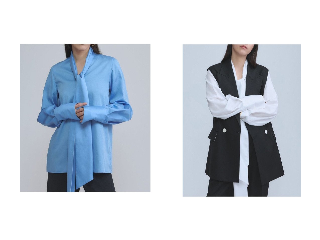 艶やかな素材感と端正な仕立てで装いに洗練を添えるブラウスとジレ Chaos(カオス)の通販
 おすすめ人気トレンドファッション通販アイテム インテリア・キッズ・メンズ・レディースファッション・服の通販 founy(ファニー) 　ファッション　Fashion　レディースファッション　Fashion for Women　トップス・カットソー　Cut & Sew Tops　シャツ・ブラウス・オフィスカジュアル　Elegant Blouses & Button-Ups　アウター　Coat / Outerwear Collection　レディースジャケット・軽アウター　Jackets　春　Spring　シンプル　Simple, Minimal　スリーブ　Sleeve, Long Sleeve / Short Sleeve　センター　Center, Center Line　なめらか　Smooth, Silky Texture　ロング　Long, Long-Length　S/S・春夏　SS, Spring/Summer, Warm Season　夏　Summer　2026年　2026　ホワイト系　White　ブラック系　Black　ベージュ系　Beige　|ID:crp329100000226717