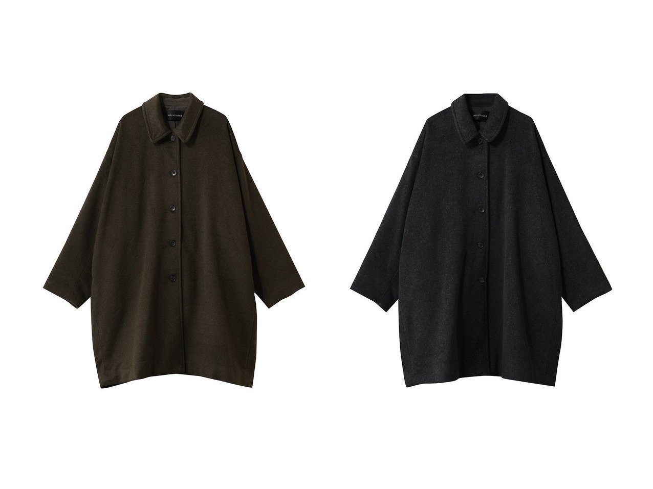 包み込むようなワイドシルエットと柔らかな素材感で大人の装いに寄り添うコート mizuiro ind(ミズイロ インド)の通販
 おすすめ人気トレンドファッション通販アイテム インテリア・キッズ・メンズ・レディースファッション・服の通販 founy(ファニー) 　ファッション　Fashion　レディースファッション　Fashion for Women　アウター　Coat / Outerwear Collection　コート・ロングコート・ピーコート　Long Coats, Peacoats & More　ポケット　Pocket, Pocket Detail　ロング　Long, Long-Length　ワイド　Wide, Wide Fit　新作・新入荷　New Arrivals / New In　グレー系　Gray　ブラック系　Black　|ID:crp329100000226726
