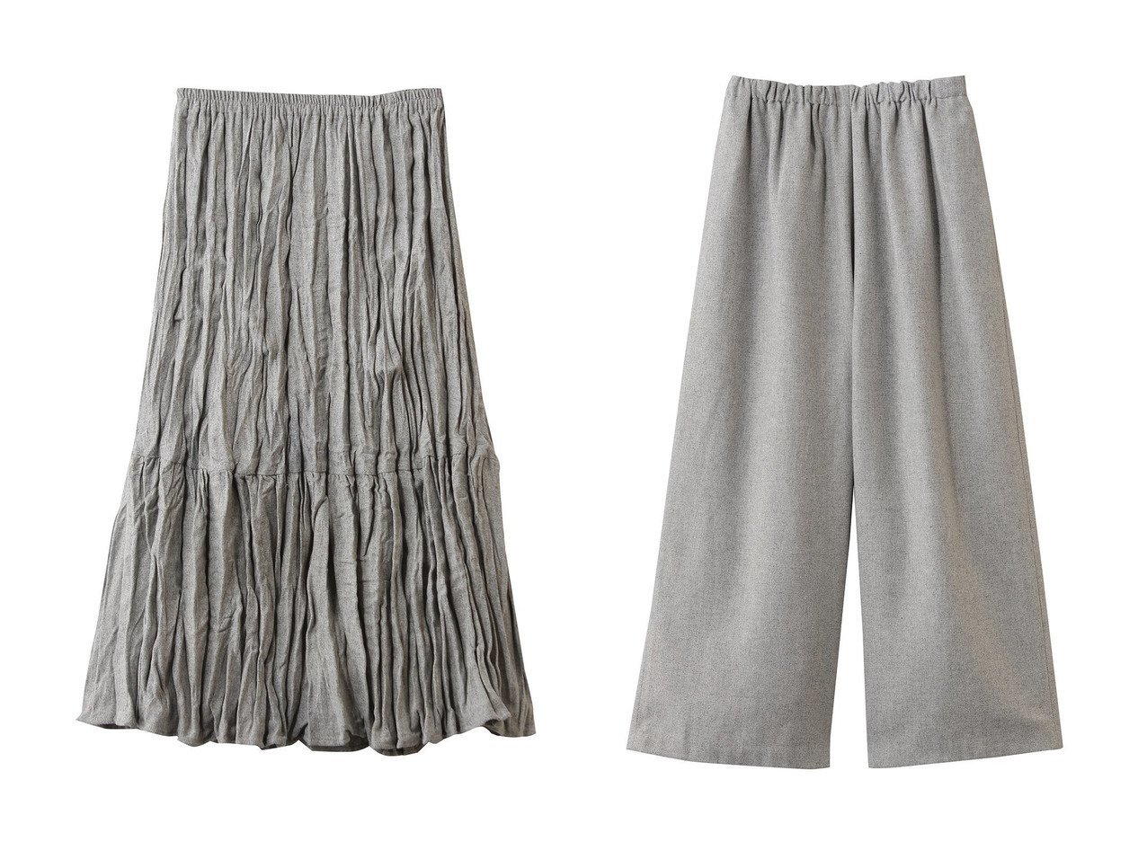 上質な素材感と落ち着いたシルエットで日常に寄り添うワイドパンツとティアードスカート mizuiro ind(ミズイロ インド)の通販
 おすすめ人気トレンドファッション通販アイテム インテリア・キッズ・メンズ・レディースファッション・服の通販 founy(ファニー) 　ファッション　Fashion　レディースファッション　Fashion for Women　スカート　Skirts　ロングスカート　Long Skirts / Maxi & Midi Skirts　パンツ　Pants & Trousers　ロング　Long, Long-Length　ワッシャー　Washer, Crinkled Finish　エレガント 上品　Elegant　今季　This Season, Current Season　新作・新入荷　New Arrivals / New In　ブラウン系　Brown　グレー系　Gray　ブラック系　Black　|ID:crp329100000226727