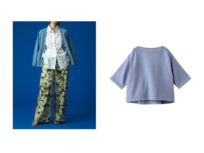 軽やかなフレアと抜け感のあるシルエットで日常に寄り添うミドルゲージニット ebure(エブール)の通販
 おすすめ人気トレンドファッション通販アイテム 人気、トレンドファッション・服の通販 founy(ファニー) ファッション Fashion レディースファッション Fashion for Women トップス・カットソー Cut & Sew Tops ニット Knit Tops & Sweaters カジュアルプルオーバー・ニットトップス Pullovers & Knit Tops / Casual Pullovers カーディガン・羽織り Layered Style Cardigans Vネックトップス V-Neck Tops / V-Cut Neckline Shirts 2026年 2026 フロント Front, Front Design モダン Modern, Contemporary リラックス Relax, Relaxed Fit 夏 Summer 春 Spring S/S・春夏 SS, Spring/Summer, Warm Season |ID:crp329100000226735