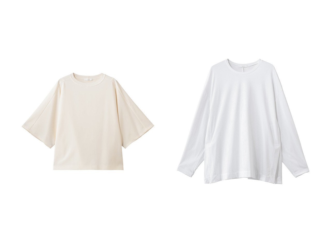 気負わず着られる上品さと立体的なシルエットが魅力のTブラウスとプルオーバーブラウス ebure(エブール)の通販
 おすすめ人気トレンドファッション通販アイテム インテリア・キッズ・メンズ・レディースファッション・服の通販 founy(ファニー) 　ファッション　Fashion　レディースファッション　Fashion for Women　トップス・カットソー　Cut & Sew Tops　シャツ・ブラウス・オフィスカジュアル　Elegant Blouses & Button-Ups　カジュアルプルオーバー・ニットトップス　Pullovers & Knit Tops / Casual Pullovers　2026年　2026　ショート　Short, Short Length　スリーブ　Sleeve, Long Sleeve / Short Sleeve　フォルム　Silhouette, Form　夏　Summer　春　Spring　S/S・春夏　SS, Spring/Summer, Warm Season　ホワイト系　White　ブラック系　Black　|ID:crp329100000226740