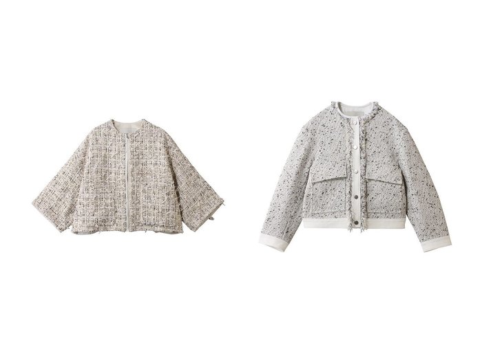 【ネップツイードとチェックツイードの表情を楽しむフリンジが映えるジャケット】DEPAREILLE(デパリエ)の通販
 おすすめ人気トレンドファッション通販アイテム 人気、トレンドファッション・服の通販 founy(ファニー) ファッション Fashion レディースファッション Fashion for Women アウター Coat / Outerwear Collection レディースジャケット・軽アウター Jackets ノーカラージャケット / シンプル上品コーデ Collarless Jackets 2026年 2026 クラシック Classic, Timeless Style ショート Short, Short Length ジャケット Jacket, Outerwear ツイード Twill, Twill Weave デニム Denim, Jeans Material バランス Balance, Style Balance フリンジ Fringe, Tassel フレア Flare, Flared ボックス Boxy, Box Shape エレガント 上品 Elegant 夏 Summer 春 Spring S/S・春夏 SS, Spring/Summer, Warm Season |ID:crp329100000226749