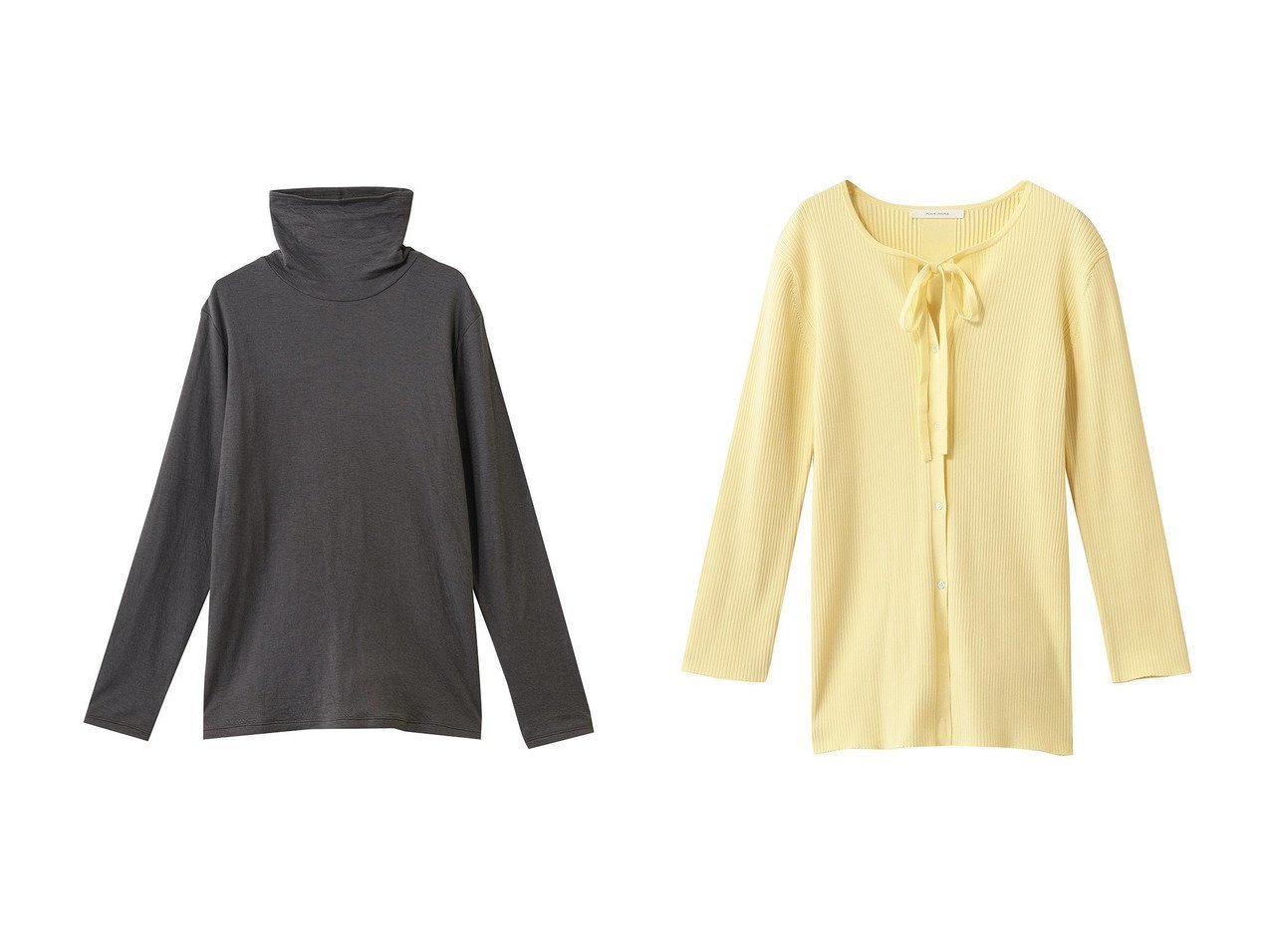 【上質素材と印象的なディテールが映える着回し自在なロングTシャツ】PLAIN PEOPLE(プレインピープル)の通販
 おすすめ人気トレンドファッション通販アイテム インテリア・キッズ・メンズ・レディースファッション・服の通販 founy(ファニー) 　ファッション　Fashion　レディースファッション　Fashion for Women　トップス・カットソー　Cut & Sew Tops　シャツ・ブラウス・オフィスカジュアル　Elegant Blouses & Button-Ups　ロングTシャツ・Tシャツ　Longline T-Shirts & Tees　カットソー・ベーシックTシャツ　Cut-and-Sewn Tops / Stretch Tees & Basics　2026年　2026　ジャケット　Jacket, Outerwear　スリーブ　Sleeve, Long Sleeve / Short Sleeve　ハイネック　High Neck, Mock Neck　ロング　Long, Long-Length　夏　Summer　春　Spring　S/S・春夏　SS, Spring/Summer, Warm Season　グレー系　Gray　イエロー系　Yellow　ブラック系　Black　|ID:crp329100000226755