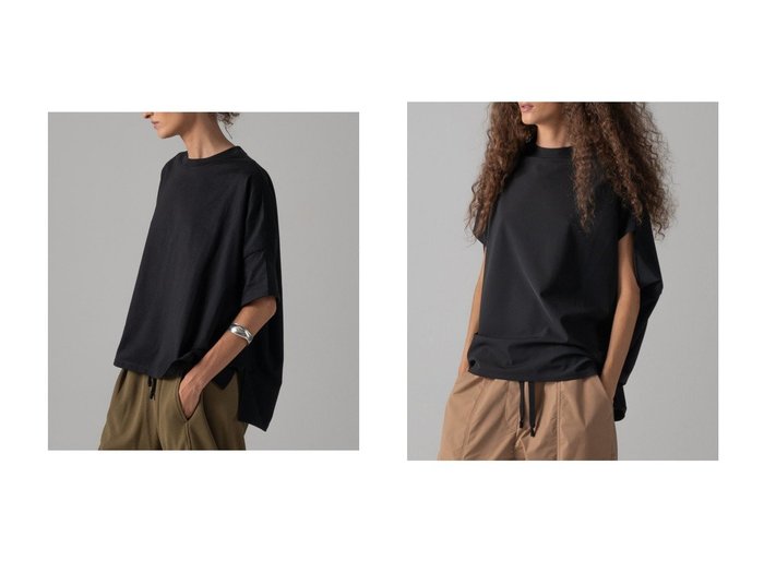 【ワイドバランスが際立つミニマルTシャツと前後差シルエットの機能素材トップス 一枚で整う洗練された大人のデザイン】COGTHEBIGSMOKE(コグ ザビッグスモーク)の通販
 おすすめ人気トレンドファッション通販アイテム 人気、トレンドファッション・服の通販 founy(ファニー) ファッション Fashion レディースファッション Fashion for Women トップス・カットソー Cut & Sew Tops シャツ・ブラウス・オフィスカジュアル Elegant Blouses & Button-Ups ロングTシャツ・Tシャツ Longline T-Shirts & Tees カットソー・ベーシックTシャツ Cut-and-Sewn Tops / Stretch Tees & Basics 2026年 2026 なめらか Smooth, Silky Texture ショート Short, Short Length シンプル Simple, Minimal スリーブ Sleeve, Long Sleeve / Short Sleeve バランス Balance, Style Balance ワイド Wide, Wide Fit エレガント 上品 Elegant 夏 Summer 定番 Standard, Basic Item 春 Spring S/S・春夏 SS, Spring/Summer, Warm Season |ID:crp329100000226767