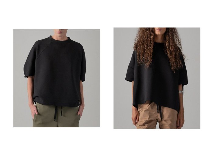 【構築的シルエットが際立つスウェットトップスとワイドバランスが生むTシャツ 静かなモード感を備えた洗練デザイン】COGTHEBIGSMOKE(コグ ザビッグスモーク)の通販
 おすすめ人気トレンドファッション通販アイテム 人気、トレンドファッション・服の通販 founy(ファニー) ファッション Fashion レディースファッション Fashion for Women トップス・カットソー Cut & Sew Tops シャツ・ブラウス・オフィスカジュアル Elegant Blouses & Button-Ups ロングTシャツ・Tシャツ Longline T-Shirts & Tees カットソー・ベーシックTシャツ Cut-and-Sewn Tops / Stretch Tees & Basics 2026年 2026 ショート Short, Short Length シンプル Simple, Minimal スリーブ Sleeve, Long Sleeve / Short Sleeve 夏 Summer 春 Spring S/S・春夏 SS, Spring/Summer, Warm Season |ID:crp329100000226772