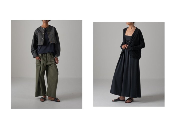 【ノーカラーで再構成したデニムライクジャケットと独自バランスが際立つVネックラグランカーディガン きちんと感と快適さを備えた洗練デザイン】COGTHEBIGSMOKE(コグ ザビッグスモーク)の通販
 おすすめ人気トレンドファッション通販アイテム 人気、トレンドファッション・服の通販 founy(ファニー) ファッション Fashion レディースファッション Fashion for Women アウター Coat / Outerwear Collection レディースジャケット・軽アウター Jackets トップス・カットソー Cut & Sew Tops カーディガン・羽織り Layered Style Cardigans シャツ・ブラウス・オフィスカジュアル Elegant Blouses & Button-Ups ロングTシャツ・Tシャツ Longline T-Shirts & Tees カットソー・ベーシックTシャツ Cut-and-Sewn Tops / Stretch Tees & Basics 春 Spring ジャケット Jacket, Outerwear ツイスト Tweed, Tweed Fabric デニム Denim, Jeans Material 定番 Standard, Basic Item フェミニン Feminine, Girly S/S・春夏 SS, Spring/Summer, Warm Season 夏 Summer 2026年 2026 |ID:crp329100000226775