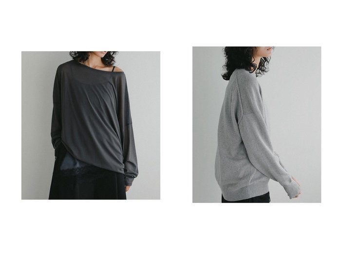 【レース使いが映える上品なサテンキャミソールと上質な質感でシーズンレスに楽しめるクルーネックニット 洗練された大人のレイヤード】HER.(ハー)の通販
 おすすめ人気トレンドファッション通販アイテム 人気、トレンドファッション・服の通販 founy(ファニー) ファッション Fashion レディースファッション Fashion for Women トップス・カットソー Cut & Sew Tops キャミソール&ノースリーブ Camisoles & Sleeveless Tops シャツ・ブラウス・オフィスカジュアル Elegant Blouses & Button-Ups ロングTシャツ・Tシャツ Longline T-Shirts & Tees カットソー・ベーシックTシャツ Cut-and-Sewn Tops / Stretch Tees & Basics ニット Knit Tops & Sweaters カジュアルプルオーバー・ニットトップス Pullovers & Knit Tops / Casual Pullovers 2026年 2026 イレギュラーヘム Irregular Hem キャミソール Camisole, Spaghetti Strap Top サテン Satin, Glossy Fabric シルク Silk, 100% Silk シンプル Simple, Minimal タンク Tank Top, Sleeveless Top レース Lace, Lace Fabric エレガント 上品 Elegant 夏 Summer 春 Spring S/S・春夏 SS, Spring/Summer, Warm Season |ID:crp329100000226780