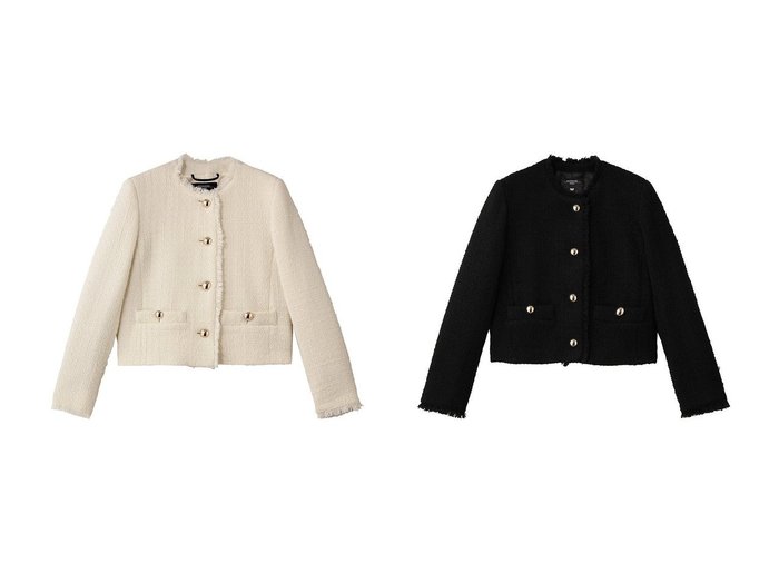 【シルバーボタンが映える上質ツイードジャケット 端正さと華やかさを備えた洗練スタイル】Max Mara(マックスマーラ)の通販
 おすすめ人気トレンドファッション通販アイテム 人気、トレンドファッション・服の通販 founy(ファニー) ファッション Fashion レディースファッション Fashion for Women アウター Coat / Outerwear Collection レディースジャケット・軽アウター Jackets 2026年 2026 ショート Short, Short Length シルバー Silver, Metallic Silver ジャケット Jacket, Outerwear ツイード Twill, Twill Weave フォーマル Formal, Dressy マニッシュ Mannish, Boyish モダン Modern, Contemporary ラグジュアリー Luxury, Elegant リュクス Luxury, Elegant, High-End, Chic 夏 Summer 春 Spring S/S・春夏 SS, Spring/Summer, Warm Season |ID:crp329100000226784