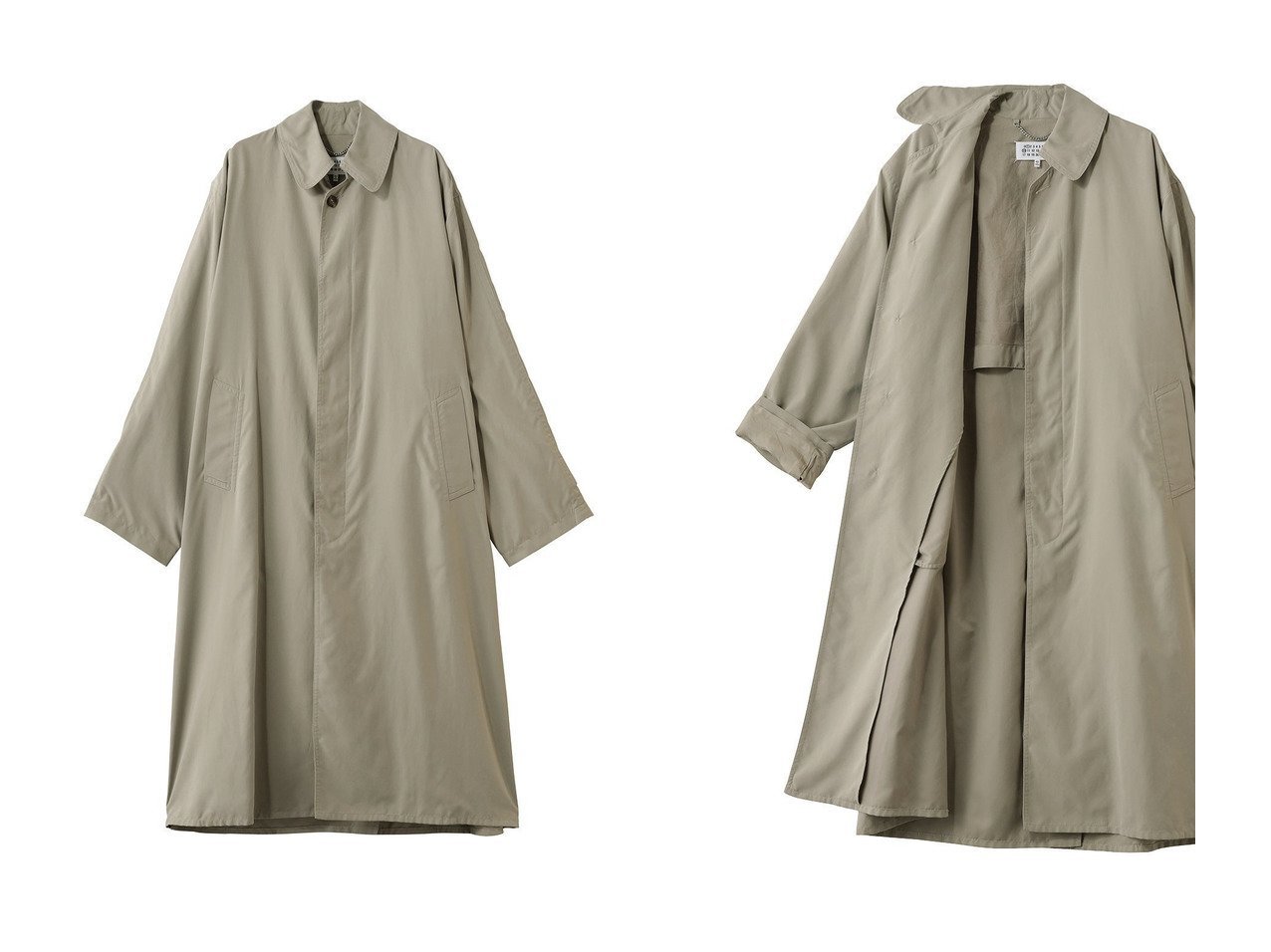 【落ち感のあるロングシルエットで包み込むクラシカルなトレンチコートが導く洗練スタイル】MAISON MARGIELA(メゾン マルジェラ)の通販
 おすすめ人気トレンドファッション通販アイテム インテリア・キッズ・メンズ・レディースファッション・服の通販 founy(ファニー) 　ファッション　Fashion　レディースファッション　Fashion for Women　アウター　Coat / Outerwear Collection　コート・ロングコート・ピーコート　Long Coats, Peacoats & More　トレンチコート / 春秋の定番アウター　Trench Coats　2026年　2026　クラシカル　Classical, Vintage-Inspired　ショルダー　Shoulder, Shoulder Strap　トレンチ　Trench, Trench Coat　ドロップ　Drop Shoulder, Dropped Style　ロング　Long, Long-Length　夏　Summer　定番　Standard, Basic Item　春　Spring　S/S・春夏　SS, Spring/Summer, Warm Season　|ID:crp329100000226805