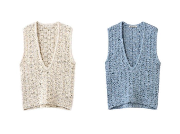 【ツイードライクな表情が映えるニットジレで装いに華やぎを添える洗練スタイル】martinique(マルティニーク)の通販
 おすすめ人気トレンドファッション通販アイテム 人気、トレンドファッション・服の通販 founy(ファニー) ファッション Fashion レディースファッション Fashion for Women トップス・カットソー Cut & Sew Tops ニット Knit Tops & Sweaters ベスト&ジレ / 重ね着スタイル Vests & Gilets カジュアルプルオーバー・ニットトップス Pullovers & Knit Tops / Casual Pullovers インナー Innerwear セレモニー Ceremony ツイード Twill, Twill Weave ボトム Bottoms, Lower Wear ロング Long, Long-Length 新作・新入荷 New Arrivals / New In |ID:crp329100000226817