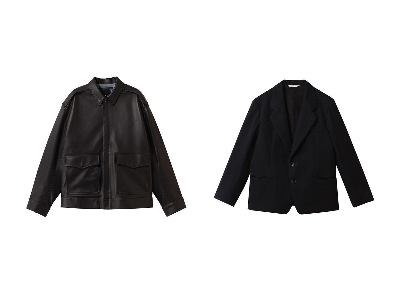 【上質なレザーブルゾンとモダンなテーラードジャケットで広がる洗練された着こなし】BOWTE(バウト)・Oblada(オブラダ)の通販
 おすすめ人気トレンドファッション通販アイテム インテリア・キッズ・メンズ・レディースファッション・服の通販 founy(ファニー) 　ファッション　Fashion　レディースファッション　Fashion for Women　アウター　Coat / Outerwear Collection　レディースジャケット・軽アウター　Jackets　なめらか　Smooth, Silky Texture　ジャケット　Jacket, Outerwear　スタイリッシュ　Stylish, Fashionable　スマート　Smart, Elegant　フィット　Fit, Slim Fit　フォーマル　Formal, Dressy　ブルゾン　Blouson, Bomber Jacket　新作・新入荷　New Arrivals / New In　2026年　2026　クラシック　Classic, Timeless Style　ビジネス 仕事 通勤　Business / Work / Commuting　モダン　Modern, Contemporary　夏　Summer　定番　Standard, Basic Item　春　Spring　S/S・春夏　SS, Spring/Summer, Warm Season　ブルー系　Blue　|ID:crp329100000226854