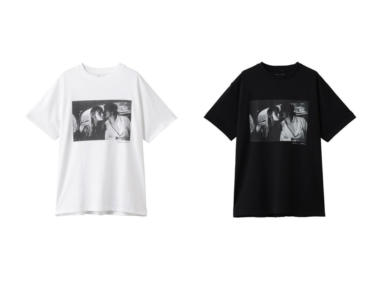 【写真集に着想を得たモノクロームの佇まいが主役になるフォトTシャツ】COUTURE D'ADAM(クチュールドアダム)の通販
 おすすめ人気トレンドファッション通販アイテム インテリア・キッズ・メンズ・レディースファッション・服の通販 founy(ファニー) 　ファッション　Fashion　レディースファッション　Fashion for Women　トップス・カットソー　Cut & Sew Tops　シャツ・ブラウス・オフィスカジュアル　Elegant Blouses & Button-Ups　ロングTシャツ・Tシャツ　Longline T-Shirts & Tees　カットソー・ベーシックTシャツ　Cut-and-Sewn Tops / Stretch Tees & Basics　2026年　2026　ショート　Short, Short Length　スリーブ　Sleeve, Long Sleeve / Short Sleeve　夏　Summer　春　Spring　S/S・春夏　SS, Spring/Summer, Warm Season　ホワイト系　White　ブラック系　Black　|ID:crp329100000226857
