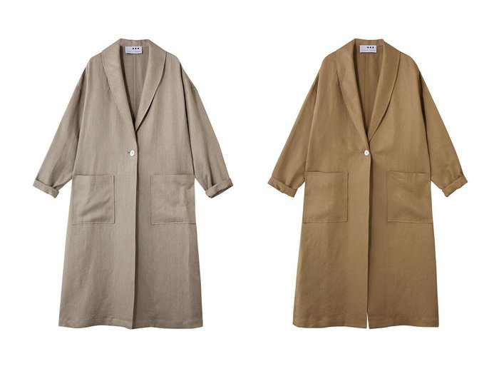 【清涼感と洗練をまとうラフリネンのドクターコート 上品な佇まいとゆったりシルエット】three dots(スリー ドッツ)の通販
 おすすめ人気トレンドファッション通販アイテム 人気、トレンドファッション・服の通販 founy(ファニー) ファッション Fashion レディースファッション Fashion for Women アウター Coat / Outerwear Collection コート・ロングコート・ピーコート Long Coats, Peacoats & More 2026年 2026 シンプル Simple, Minimal ロング Long, Long-Length 再入荷 Restock / Back in Stock 夏 Summer 春 Spring S/S・春夏 SS, Spring/Summer, Warm Season |ID:crp329100000226867