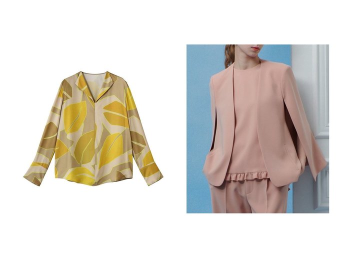 【allureville/アルアバイル】の【Loulou Willoughby】リトルブラックケープJK A&FASACリーフPTフレンチカラーシャツ おすすめ人気トレンドファッション通販アイテム 人気、トレンドファッション・服の通販 founy(ファニー) ファッション Fashion レディースファッション Fashion for Women トップス・カットソー Cut & Sew Tops シャツ・ブラウス・オフィスカジュアル Elegant Blouses & Button-Ups アウター Coat / Outerwear Collection レディースジャケット・軽アウター Jackets 2026年 2026 おすすめ Recommended / Our Picks イタリア Italy カフス Cuff Design シンプル Simple, Minimal スリーブ Sleeve, Long Sleeve / Short Sleeve センター Center, Center Line デニム Denim, Jeans Material フレンチ French, French Style プリント Print, Printed Pattern リーフ Leaf, Botanical Leaf ロング Long, Long-Length エレガント 上品 Elegant 夏 Summer 春 Spring S/S・春夏 SS, Spring/Summer, Warm Season |ID:crp329100000226875