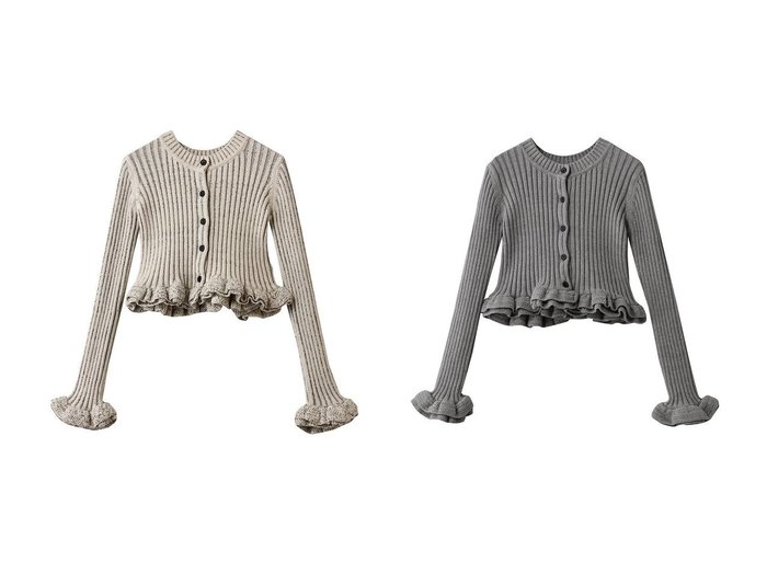 【CLANE/クラネ】のW FACE SHORT FRILLED KNIT TOPS ニット/セーター おすすめ人気トレンドファッション通販アイテム 人気、トレンドファッション・服の通販 founy(ファニー) ファッション Fashion レディースファッション Fashion for Women トップス・カットソー Cut & Sew Tops ニット Knit Tops & Sweaters カジュアルプルオーバー・ニットトップス Pullovers & Knit Tops / Casual Pullovers 2026年 2026 カーディガン Cardigan, Knitwear ショート Short, Short Length セーター Sweater, Knitwear トレンド Trend, Trending Now フィット Fit, Slim Fit フェイス Face, Facial Design フリル Frill, Ruffle ボトム Bottoms, Lower Wear 夏 Summer 春 Spring S/S・春夏 SS, Spring/Summer, Warm Season |ID:crp329100000226877