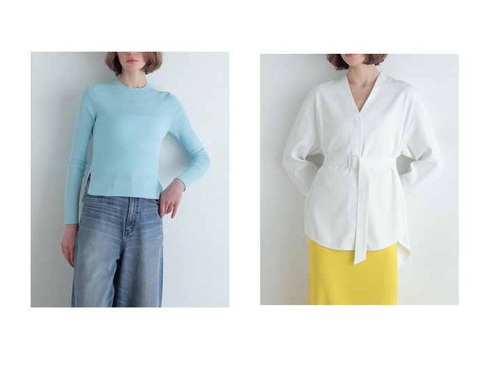 【上品な透け感が魅力の長袖シアーニットとモードに着こなせる2WAYツイルのブラウスジャケット】LE PHIL(ル フィル)の通販
 おすすめ人気トレンドファッション通販アイテム 人気、トレンドファッション・服の通販 founy(ファニー) ファッション Fashion レディースファッション Fashion for Women トップス・カットソー Cut & Sew Tops ニット Knit Tops & Sweaters カジュアルプルオーバー・ニットトップス Pullovers & Knit Tops / Casual Pullovers アウター Coat / Outerwear Collection レディースジャケット・軽アウター Jackets インナー Innerwear シンプル Simple, Minimal ジャケット Jacket, Outerwear ストレッチ Stretch, Stretchy Fabric スリム Slim, Slim Fit バランス Balance, Style Balance ボトム Bottoms, Lower Wear エレガント 上品 Elegant 新作・新入荷 New Arrivals / New In 長袖 Long Sleeve, Full Sleeve おすすめ Recommended / Our Picks カフス Cuff Design スタンダード Standard, Basic セットアップ Set-Up, Coordinated Outfit ツイル Twist, Twisted Detail デニム Denim, Jeans Material フォルム Silhouette, Form 定番 Standard, Basic Item |ID:crp329100000226880